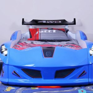 Pat pentru copii Car Musvenus Speedy 130x60 cm Multicolor PAL ABS cu Zgomot si Faruri LED - imagine 3
