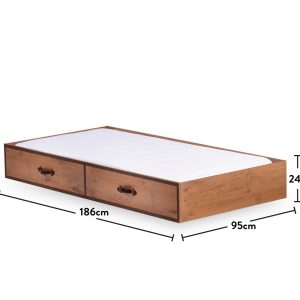 Pat extensibil Çilek Pirate Pull-Out Bed 90x180 cm Multicolor PAL 18 mm pentru copii - imagine 6