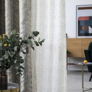 Perdea Mendola Interior Aciaio 300x260 cm poliester auriu cu insertii sferice argintii eleganta si rafinament pentru orice interior - imagine 3