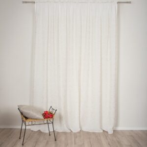 Perdea Mendola Interior Aciaio 300x260 cm poliester auriu cu insertii sferice argintii eleganta si rafinament pentru orice interior - imagine 1