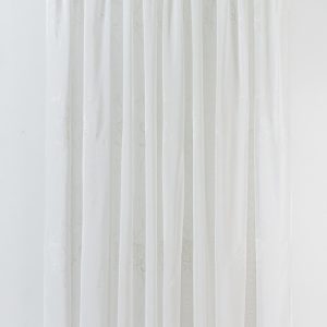Perdea Albiona 300x260 cm Poliester Crem cu Broderie Florală pentru Amenajări Clasice - imagine 2
