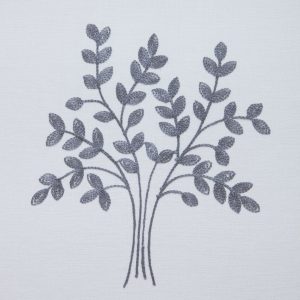 Perdea Mendola Elma 140x245 cm poliester gri model floral pentru interior - imagine 3