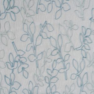 Perdea Mendola Oslo 300x260 cm poliester albastru cu pattern floral brodat si rejansa multifunctionala - imagine 5