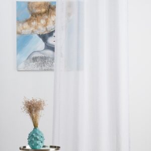 Perdea Mendola Sky 140x245 cm Gri Poliester Design Angular Contemporan pentru Interior - imagine 1