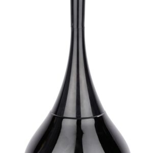 Perie de Toaletă cu Suport Wenko Flakon Black 17x42.5 cm Ceramica Negru Accesorii Baie Elegante - imagine 1