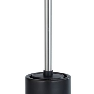 Perie de Toaletă cu Suport Wenko Laviano 39 cm Ceramica Inox Silicon Negru pentru Baie Elegantă și Funcțională - imagine 4