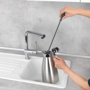 Perie pentru curățat vasele Wenko Bottle Grey 3.5x38x3.5 cm silicon gri - imagine 6