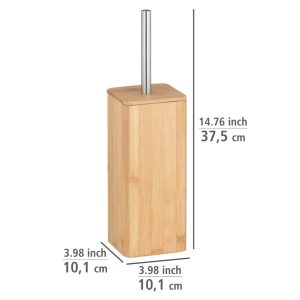 Perie toaleta Wenko Bambusa 10.1x10.1x37.5 cm bambus natural pentru baie - imagine 2