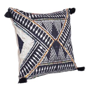 Perna decorativa multicolora Nahira Bizzotto 45x45 cm din policoton cu fermoar ascuns - imagine 1