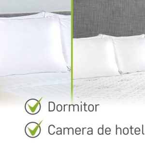 Perna Feeling 100 40x40 cm din puf de gasca 100% - confort si suport optim pentru somn de calitate - imagine 9