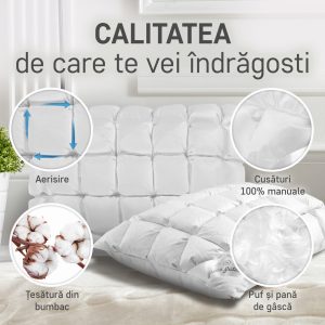 Perna Feeling Fagure 100 50x70 Puf de Gasca 100% pentru Somn Odihnitor - imagine 3