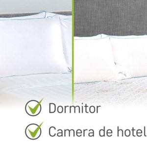 Perna Green Future LIFE 50x70 cm umplutură nanofibră hipoalergenică din bumbac de calitate superioară made in Romania - imagine 8