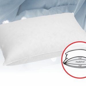 Perna Green Future Soft Feeling Dual Confort 50x70 cm din bumbac 100% cu umplutură din puf și pană de gâscă pentru suport cervical optim - imagine 2