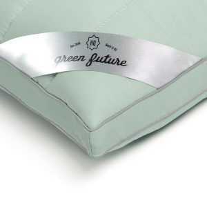 Perna Nature 37x37 cm Sage din Bambus Hipoalergenică cu Umplutură din Fibra de Bambus și Bilute Siliconice - imagine 2