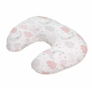 Perna pentru alaptat CloseToMe Over The Moon Pink 158 cm ergonomica, detasabila si lavabila pentru confortul mamei si copilului