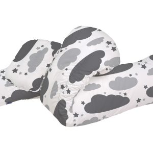 Perna ergonomică pentru gravide și alăptat Clouds 48x34x38 cm - Confort maxim și suport ideal pentru burtică - imagine 5