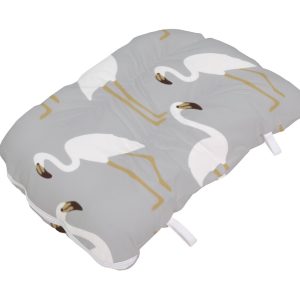 Perna ergonomic pentru gravide si alaptat Flamingo Grey 48x34x38 cm, husa detasabila si lavabila, confort maxim pentru sarcina si alaptare - imagine 6