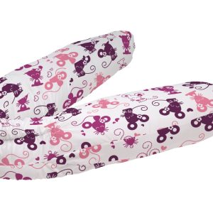 Perna ergonomică Mouse pentru gravide și alăptat 48x34x38 cm, cu față detașabilă și lavabilă, suport confortabil pentru burtică și spate - imagine 4