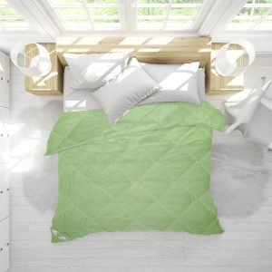 Pilota 4 Anotimpuri Bamboo Sense 200x220 cm Verde Fibra de Bambus 250g 150g Durabilitate si Confort - imagine 3