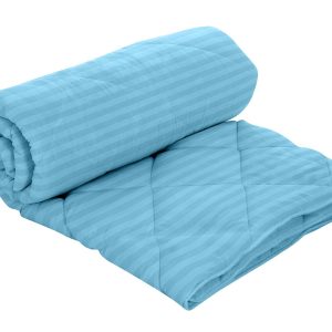 Pilota Alcam Damasc Bleu Ciel 140x200 cm umplutură bambus 300 g/mp pentru confort și prospețime - imagine 2