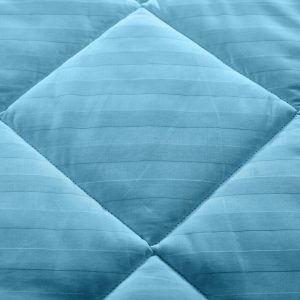 Pilota Alcam Damasc Bleu Ciel 180x200 cm cu umplutură din lână 300 g/mp pentru confort și prospețime în somn - imagine 5