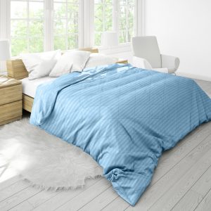 Pilota Alcam Damasc Bleu Ciel 200x220 cm umplutură lână 300 g/mp confort relaxare nocturnă - imagine 2