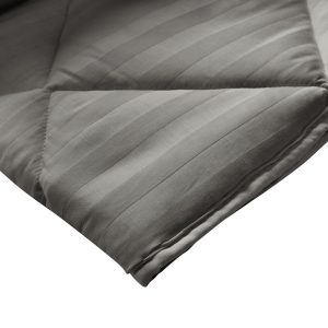 Pilota Alcam Damasc Grey 140x200 cm cu umplutura din bambus 300 g/mp pentru confort si relaxare nocturna - imagine 3