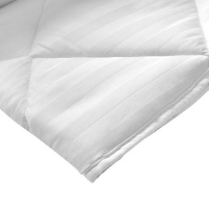 Pilota Alcam Damasc White Line 140x200 cm umplutura bambus 300 g/mp confortabilă și respirabilă - imagine 3