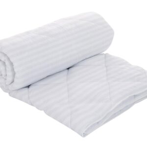 Pilota Alcam Damasc White Line 180x200cm umplutura bambus 300g/mp pentru somn odihnitor si confort maxim - imagine 1