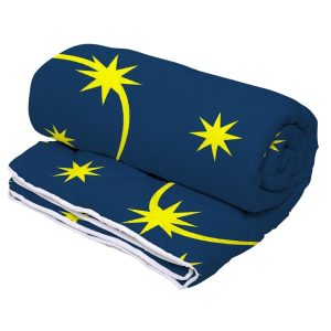 Pilota Alcam Moon Night microfibra matlasata 140x200 cm 250g/mp usoara si calduroasa pentru orice anotimp cu imprimeu colorat - imagine 2