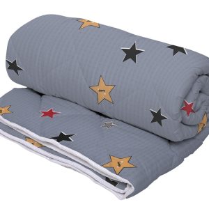 Pilota Alcam Night 200x220 cm microfibra matlasata usoara si calduroasa 250 g/mp cu imprimeu vesel pentru orice anotimp - imagine 3