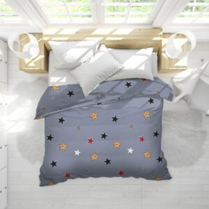 Pilota Alcam Night 200x220 cm microfibra matlasata usoara si calduroasa 250 g/mp cu imprimeu vesel pentru orice anotimp - imagine 1