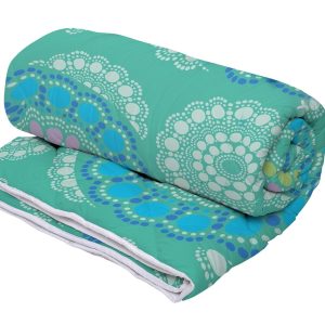 Pilota Blue Mandala 140x200 cm microfibra matlasata 250g/mp pentru odihna si confort - imagine 2