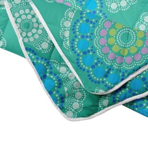 Pilota Blue Mandala 200x220 cm microfibra matlasata 250g/mp pentru un somn odihnitor - imagine 3