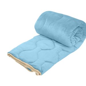Pilota cocolino Alcam Blue Ciel 140x200 cm 250g/mp cu umplutura din fibre siliconice pentru confort si relaxare - imagine 2