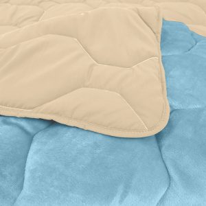 Pilota cocolino Alcam Blue Ciel 140x200 cm 250g/mp cu umplutura din fibre siliconice pentru confort si relaxare - imagine 3