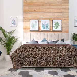 Pilota cocolino Alcam Leopard 140x200 cm 250g/mp material respirabil si matlasat pentru confort nocturn - imagine 1