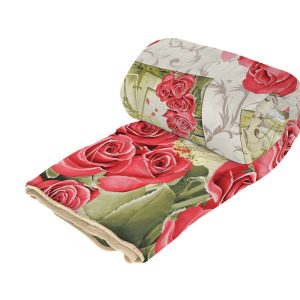 Pilota cocolino Alcam Red Rosa 180x200 cm 250g/mp respirabil matlasata cu umplutura siliconica - imagine 2