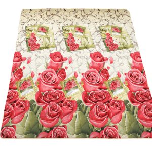 Pilota cocolino Alcam Red Rosa 180x200 cm 250g/mp respirabil matlasata cu umplutura siliconica - imagine 4