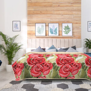 Pilota cocolino Alcam Red Rosa 180x200 cm 250g/mp respirabil matlasata cu umplutura siliconica - imagine 1