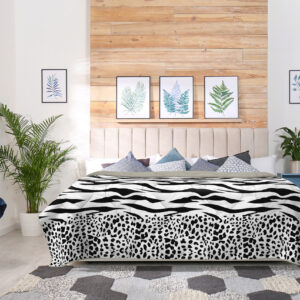 Pilota cocolino Alcam Zebra 200x220 cm 250g/mp material respirabil si catifelat pentru un somn odihnitor
