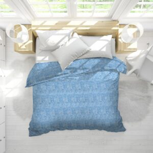 Pilota Jeans 210x240 cm din microfibra matlasata, calduroasa si moale, 350g/mp pentru confort in orice anotimp - imagine 1