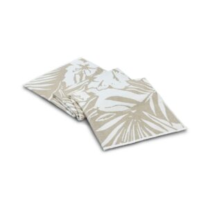 Prosop de plaja Floral Luxury 100x180 cm bumbac maro deschis 460 gsm