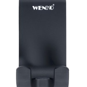 Racleta cu suport Wenko Mola XXL 32x30 cm inox silicon negru pentru curatarea oglinzilor si cabinelor de dus - imagine 5