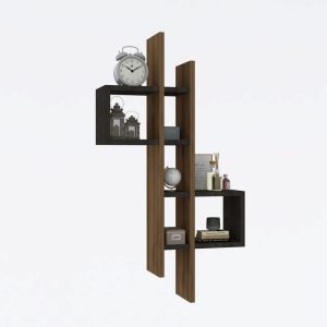 Raft de perete Emse Asse Home 53.8x19.6x108 cm natural antracit 100% PAL melaminat - imagine 3