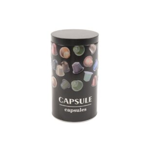 Recipient pentru capsule de cafea Mercury metal negru 11x19 cm - imagine 1