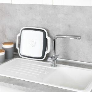 Recipient pliabil pentru spălarea vaselor Wenko Sira 39 x 32.5 x 18 cm plastic cu dop de scurgere și mânere pentru camping și uz casnic - imagine 10