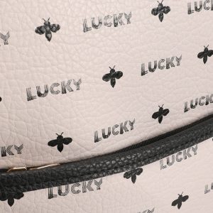 Rucsac Lucky Bees 920 White 30x13x32 cm piele ecologică albă - imagine 3