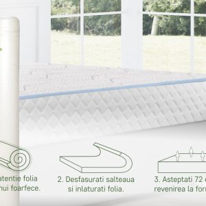 Saltea Argentum Therapy Memory Pocket 120x200 cm cu Ioni de Argint, Super Ortopedica, 7 Zone, Husa Antibacteriana, Confort Termic, Green Future - imagine 11