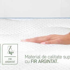 Saltea ortopedică Argentum Therapy PLUS 140x200 cm cu 14+6 Memory Arctic Gel, husa cu ioni de argint, 7 zone de confort, super anatomica, confort termic optimal - imagine 8